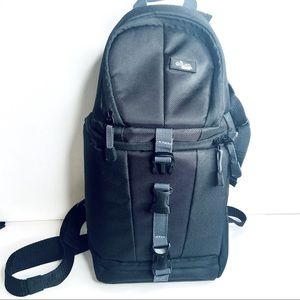 Altura mens camera bag black w purple interior